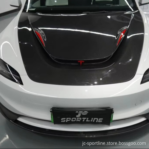Carbon Fiber Front Hood Bonnet for Tesla Model 3 (2023-2024) EV Auto Parts